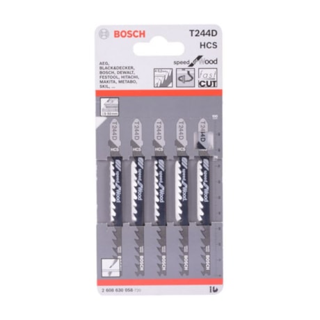 Lâminas de Serra Tico Tico para Madeira 74mm 5 Peças T 244 D 2608667302 BOSCH-bb6be706-989a-4741-a7fb-ec3c84c667fd