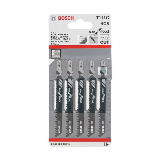Lâminas de Serra Tico-Tico para Madeira 74mm 5 Peças T111C 2608667300 BOSCH-324f4010-30eb-4959-b434-94d2c626f643