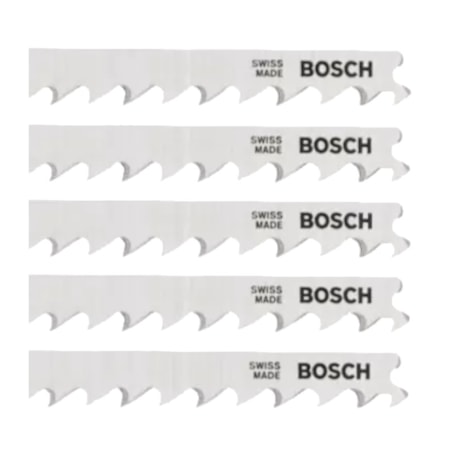 Lâminas de Serra Tico Tico para Madeira 74mm HSS 5 Peças T101D 2608667307 BOSCH