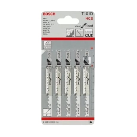 Lâminas de Serra Tico Tico para Madeira 74mm HSS 5 Peças T101D 2608667307 BOSCH-fdaf3b19-8050-423f-becc-77b52ff32d1a