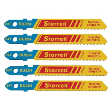 Lâminas de Serra Tico Tico para Metal 100mm 5 Peças BU424 STARRETT-cef329c4-f02c-445d-a15f-d599862713ee