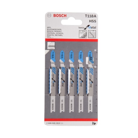 Lâminas de Serra Tico-Tico para Metal 67mm 5 Peças T118A 2608668145 BOSCH-0b46ee92-c3e9-4d07-ad68-003363f9cfa8