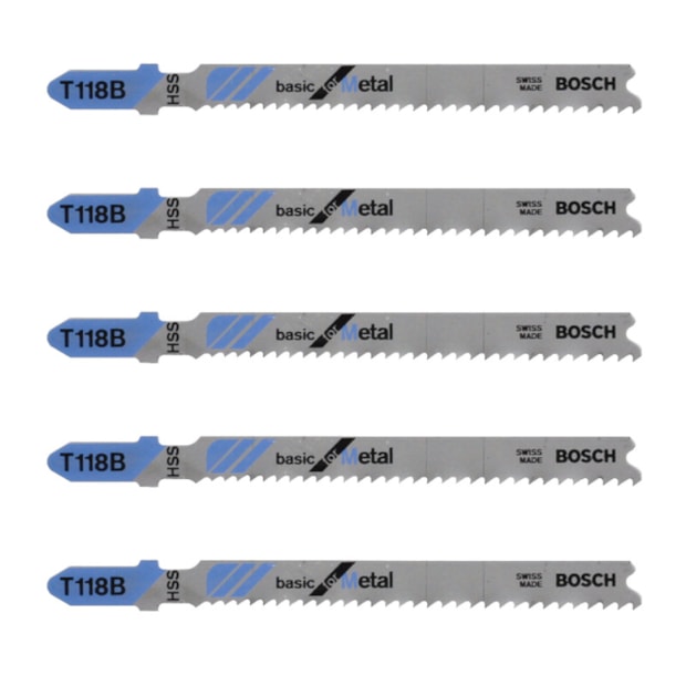 Lâminas de Serra Tico Tico para Metal 67mm com 5 Peças T118B 2608668146 BOSCH-10765169-7509-4b99-8f2a-79622ed5cfde