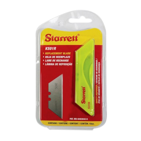 Lâminas para Estilete Trapezoidal 60x19mm com 10 Peças KS01R STARRETT-15f07839-8efb-4575-adb2-84e3e6fff4bd