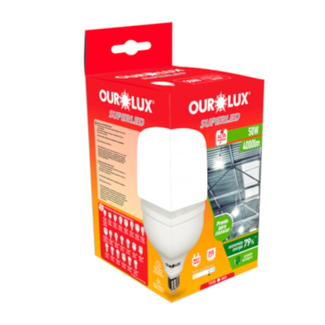 Lâmpada de LED Bulbo HO 50W E27 6500K BIVOLT Superled Alta Potência OUROLUX-1441ab9d-1d69-4bf6-ae87-2e827cbd7664