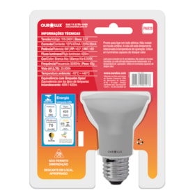 Lâmpada de Led Par20 6W E27 6400K Bivolt 20090 OUROLUX