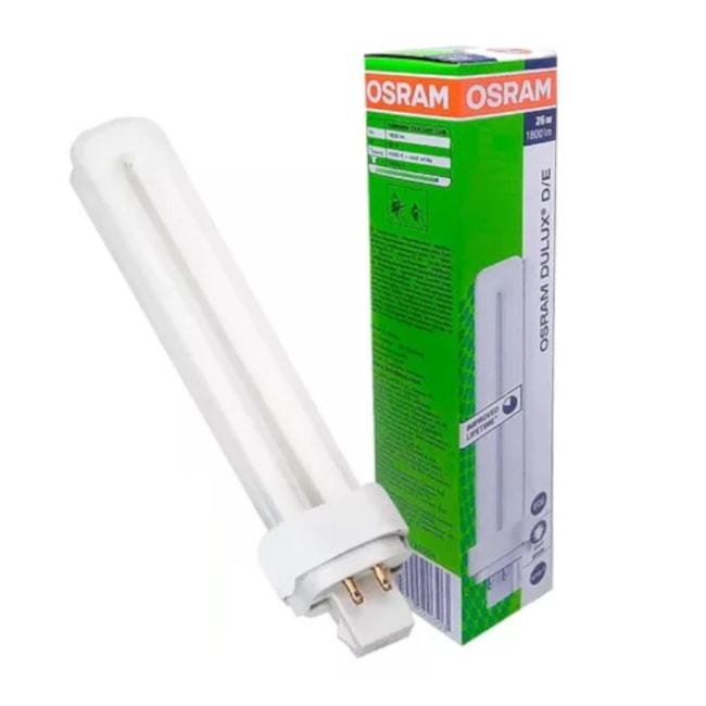 Lâmpada Fluorescente Compacta 26W 4 Pinos Branco Morno 4000K DULUX D/E OSRAM-1027c16c-575e-467d-8e31-02d5779544d5