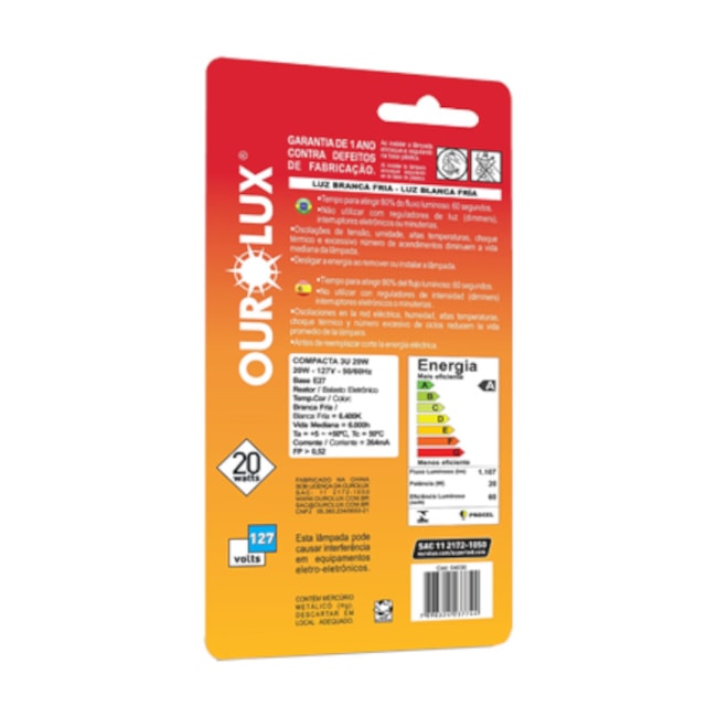 Lâmpada Fluorescente Compacta 3U 11W E27 6400K 110V 4012 OUROLUX-9edbb350-688e-49ab-a902-e282f730b8e3
