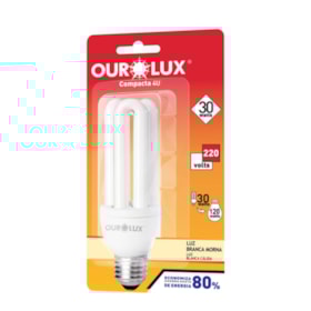 Lâmpada Fluorescente Compacta 4U 30W 220V 2700K 4551 OUROLUX