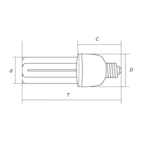 Lâmpada Fluorescente Compacta 4U 45W E27 6400K OUROLUX-7b0aa64a-a6b2-4497-b024-dce78f96fca6