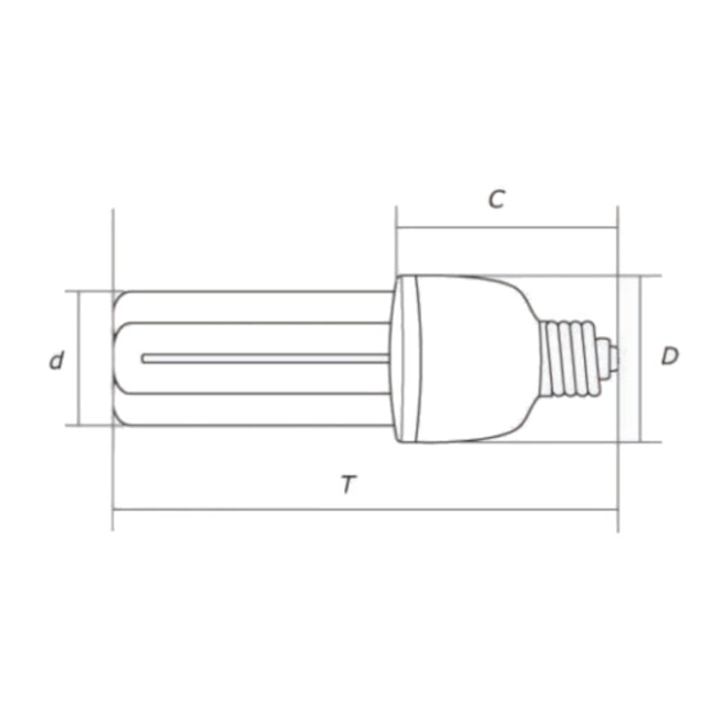 Lâmpada Fluorescente Compacta 4U 45W E27 6400K OUROLUX-9f5ae691-0ab6-438e-834c-6b6f38552d77