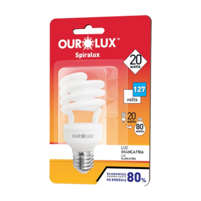 Lâmpada Fluorescente Compacta Espiral 25W E27 6400K 110V 4230 OUROLUX-3109a66b-338b-4277-a375-01e23a65c479