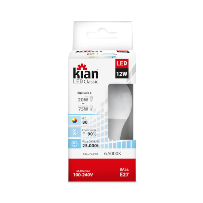 Lâmpada Led Bulbo 12W E27 6500k Bivolt 10060 KIAN -d3a3c97e-8863-42d2-bcb1-2f0bea8791d8