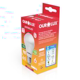 Lâmpada LED Bulbo 9W 6500K Bivolt 20031 OUROLUX