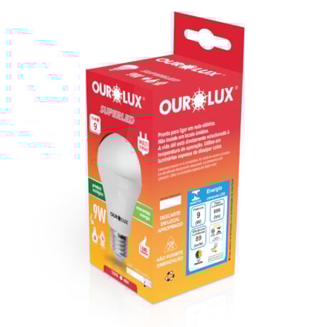 Lâmpada LED Bulbo 9W 6500K Bivolt 20031 OUROLUX-43719a7c-6e0d-4a33-a65d-2ba04e13e735