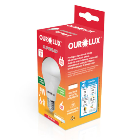 Lâmpada LED Bulbo 9W 6500K Bivolt 20031 OUROLUX-c13369dc-675b-4f74-94d1-ddd51e0eff15