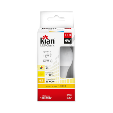 Lâmpada Led Bulbo 9W E27 3000k Bivolt 10057 KIAN-de1ea3cb-75a3-41ab-b048-3e5b5d2652c1
