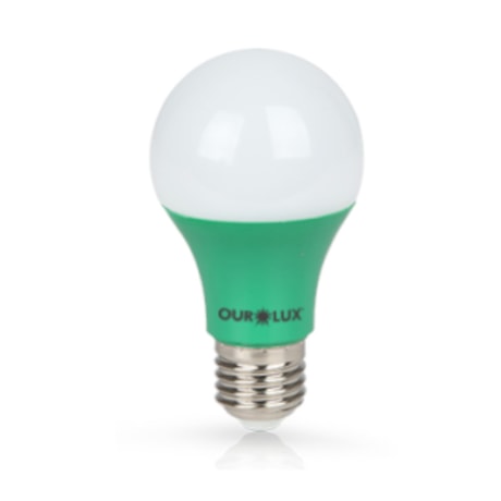 Lâmpada LED Luz Verde 7W E27 Bivolt 5454 COLORS OUROLUX-4a3fd2f7-b300-48f4-b156-af3e7a274d56