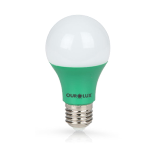 Lâmpada LED Luz Verde 7W E27 Bivolt 5454 COLORS OUROLUX-f0f010dd-2fe5-4875-945b-20e4ff0e6078