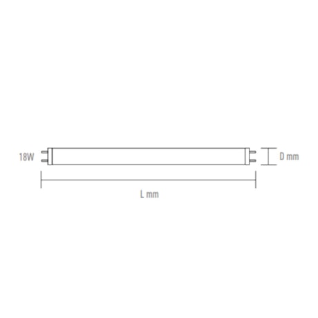 Lâmpada Led Tubular T8 18W 3000K Bivolt 20256 OUROLUX-a30530df-4a01-439e-a062-72161b591a2a