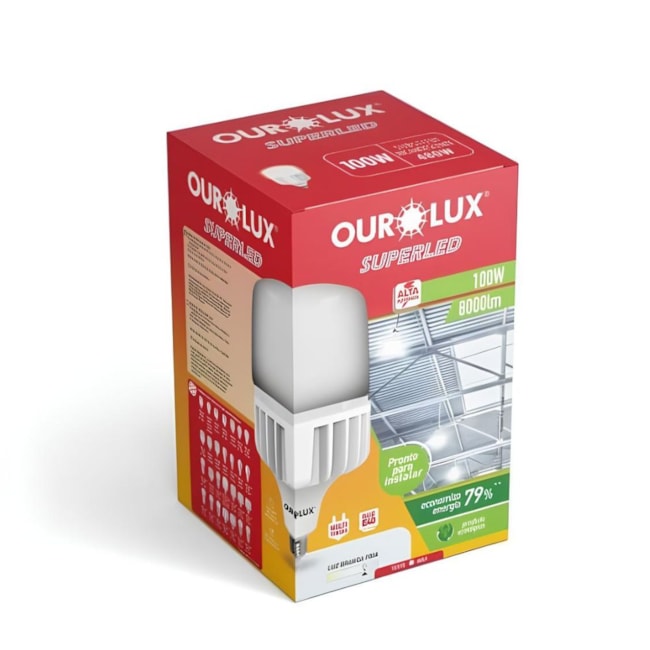Lâmpada Led Ultra Bulbo 100W 6500K E40 Bivolt OUROLUX-65427308-3ca1-4319-a4b3-0d5521ff5ea1