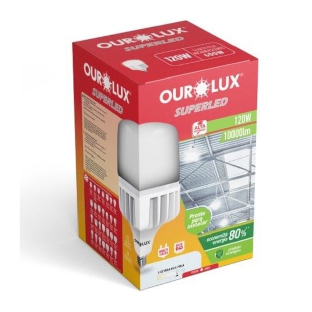 Lâmpada Superled Alta Potência Bulbo HO 120W E40 6500K Bivolt OUROLUX-6391c12f-fe51-451d-86e4-752e9e7e6408