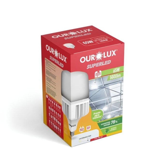 Lâmpada SuperLed Bulbo Alta Potência 65W 6500K E27 Bivolt OUROLUX-0906b9bd-9a69-4ddf-b664-4a9f38d8383f