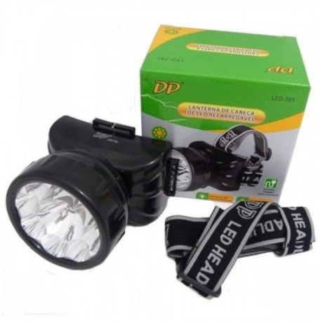 Lanterna de Cabeça Recarregável 9 LEDS DP-781 DP LED-279b6821-cc85-462c-bd47-8e94f9a5606c