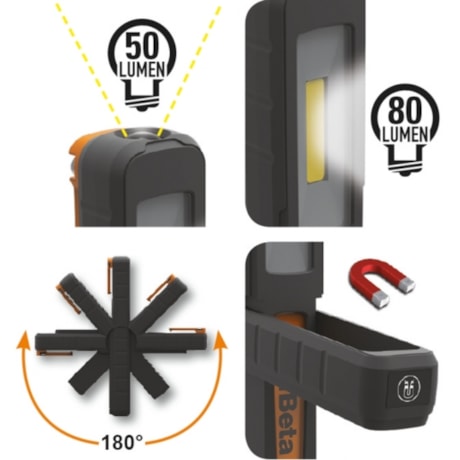 Lanterna de Inspeção Led 150lm Recarregável Bivolt 1838P BETA-3aea5d39-70fb-420f-bb7f-479294d016a9