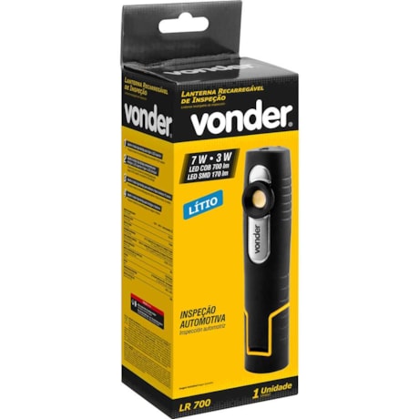Lanterna de Inspeção Recarregável 7W COB + 3 W CREE LR 700 VONDER-a0d602c3-288c-445d-8866-d69ead368bee