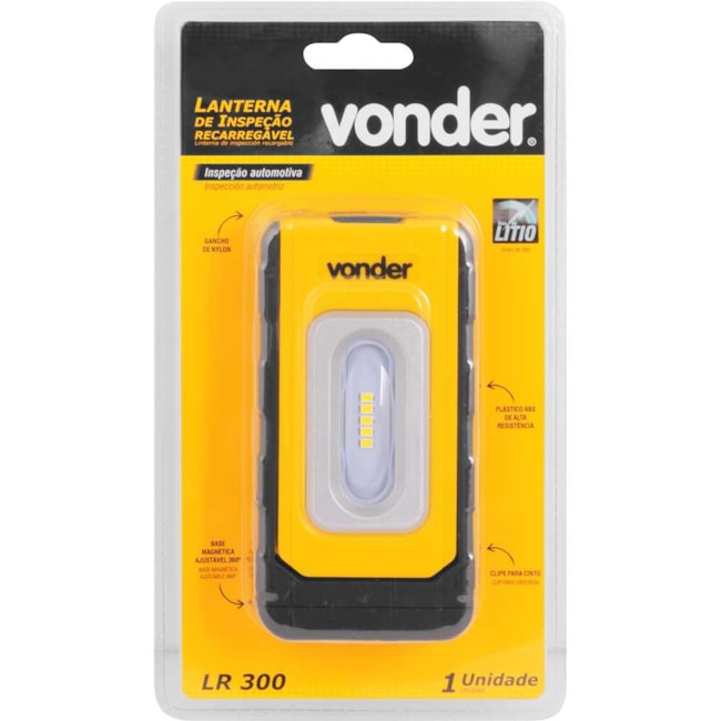 Lanterna de Inspeção Recarregável com 5 Leds LR 300 8075100300 VONDER-9dadc24c-423d-4e60-9d6e-d18d8e1c2dfa
