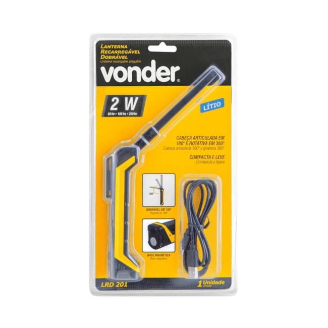 Lanterna Recarregável Dobrável LRD201 VONDER-2e23d41b-a5dd-4eb4-9a21-e6ee427899f1
