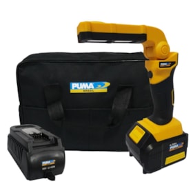 Lanterna Refletora LED 18V com Bateria 4.0Ah Carregador Bivolt e Maleta BT-135CB PUMA