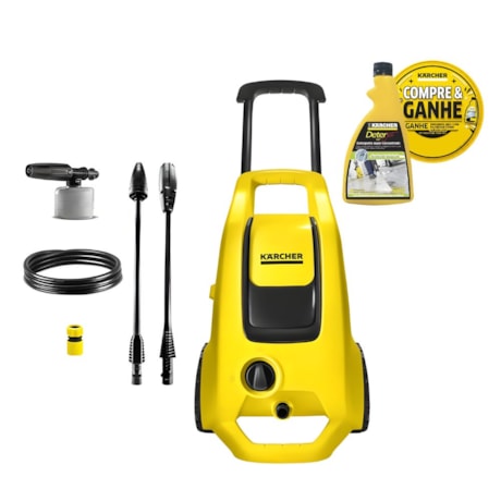 Lavadora Alta Pressão 1815 Libras 360L/H 1500W Monofásico K3 FORCE TURBO KARCHER Ganhe Detergente 500ml DETERJET GEL