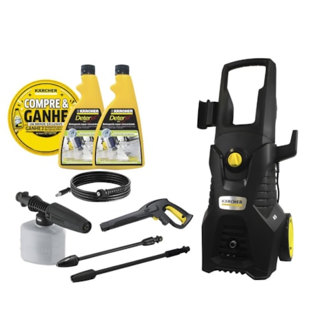 Lavadora de Alta Pressão 2100 Libras 360 L/h K5 POWER + Aplicador e Ganhe 2 Detergentes Deterjet Gel KARCHER