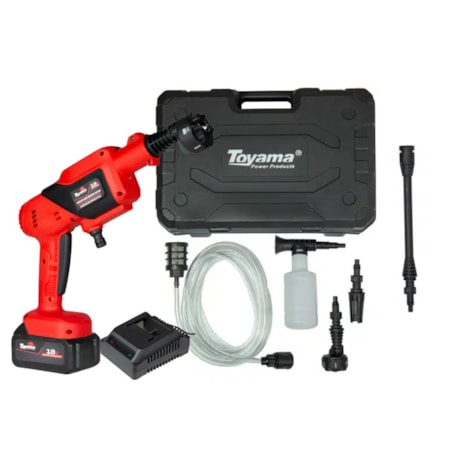 Lavadora de Alta Pressão 3,3L/M 18V com Bateria 4.0Ah Carregador 1.5A Bivolt TBT18HPW25-KC TOYAMA-96120c4e-0ccc-475a-9e6e-92699a20fcbe