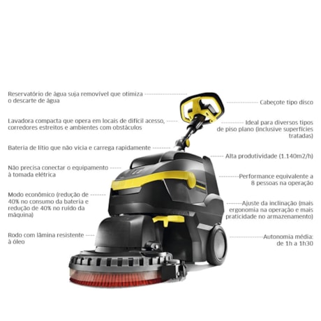 Lavadora Secadora de Piso Disco 380mm 1500M/2H com Bateria e Carregador 220V BD 38/12 C KARCHER-a180d4f6-71f4-4d10-9e2d-e20c0c8c046a