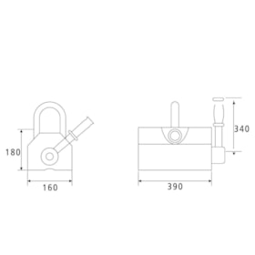 Levantador Magnético 2000kg 3:1 LS1-2 BTFIXO