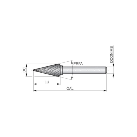 Lima Rotativa Cilíndrica Cônica 3 X 11 X 83mm DC Brilhante P8233.0X3.0 DORMER-35a8240d-0030-4859-bb9e-04d4de179e03