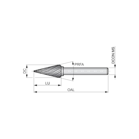 Lima Rotativa Metal Duro 12.7 x 22mm Cônica P82312.7X6.0 DORMER-02328c33-5524-4ba3-840e-554fe140612e