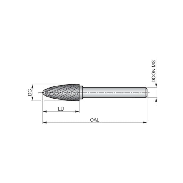 Lima Rotativa Metal Duro Arredondada 9,60 x 19,00 x 64,00mm H6 Duplo P811 DORMER-818680f4-61c6-46ef-b4c8-7ca0d0c364f1