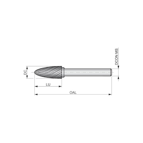 Lima Rotativa Metal Duro Árvore Arredondada 6,0 X 18 X 50mm DC Brilhante P8116.0X6.0 DORMER-abd37839-c53c-4f2e-99cd-533ad8f0aa4d