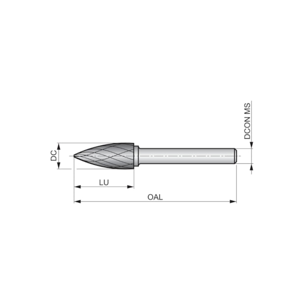 Lima Rotativa Metal Duro Árvore Pontiaguda 9,6 X 19 X 64mm ST Brilhante P7139.6X6.0 DORMER-e765acf9-97f8-4e74-a70b-5fb982b3c1d2