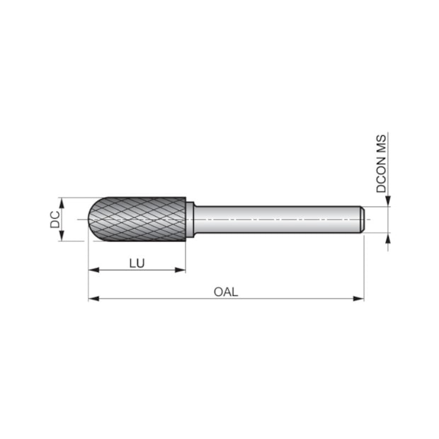 Lima Rotativa Metal Duro Cilíndrica Topo Esférico 12.70mm 25x70mm P805 DORMER -d37fc9dc-5331-49df-af34-4e3cbe68c3e9