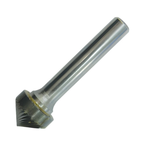 Lima Rotativa Metal Duro Cônica Ponta Viva 10,00mm x 7mm Simples HTOM