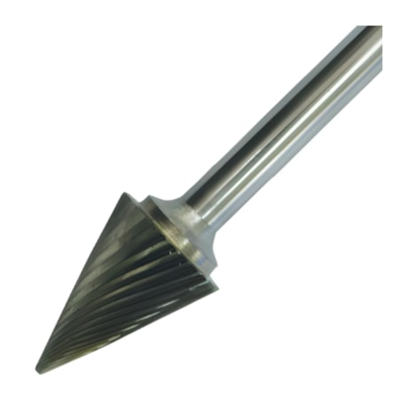 Lima Rotativa Metal Duro Cônica Ponta Viva 12,00mm x 12mm Simples HTOM