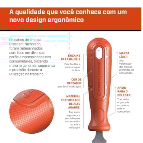 Lima Triangular Delgada Murça com Cabo 5