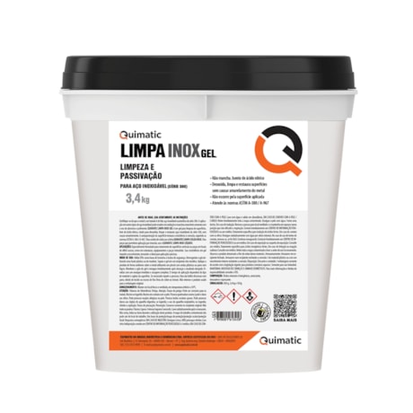 Limpa Inox Gel 3.4Kg LG3 QUIMATIC