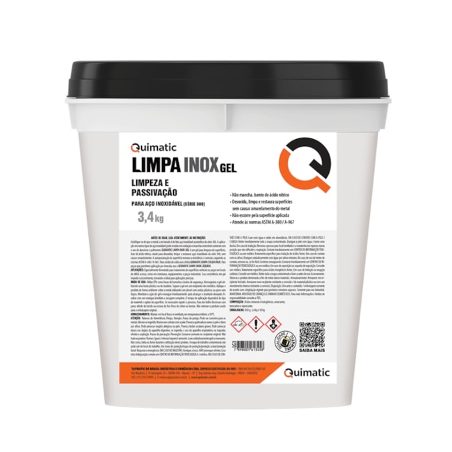 Limpa Inox Gel 3.4Kg LG3 QUIMATIC-b56b7610-7342-4e32-92b1-a411865d57a9