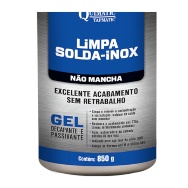 Limpa Solda Gel Decapante para Aço Inox 850g LS1 TAPMATIC-6426dd98-cfba-40fd-bac3-d68d8b19e176